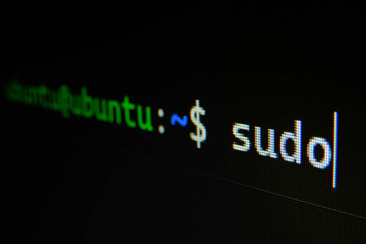 Terminal Linux yang menampilkan prompt Ubuntu dengan perintah sudo